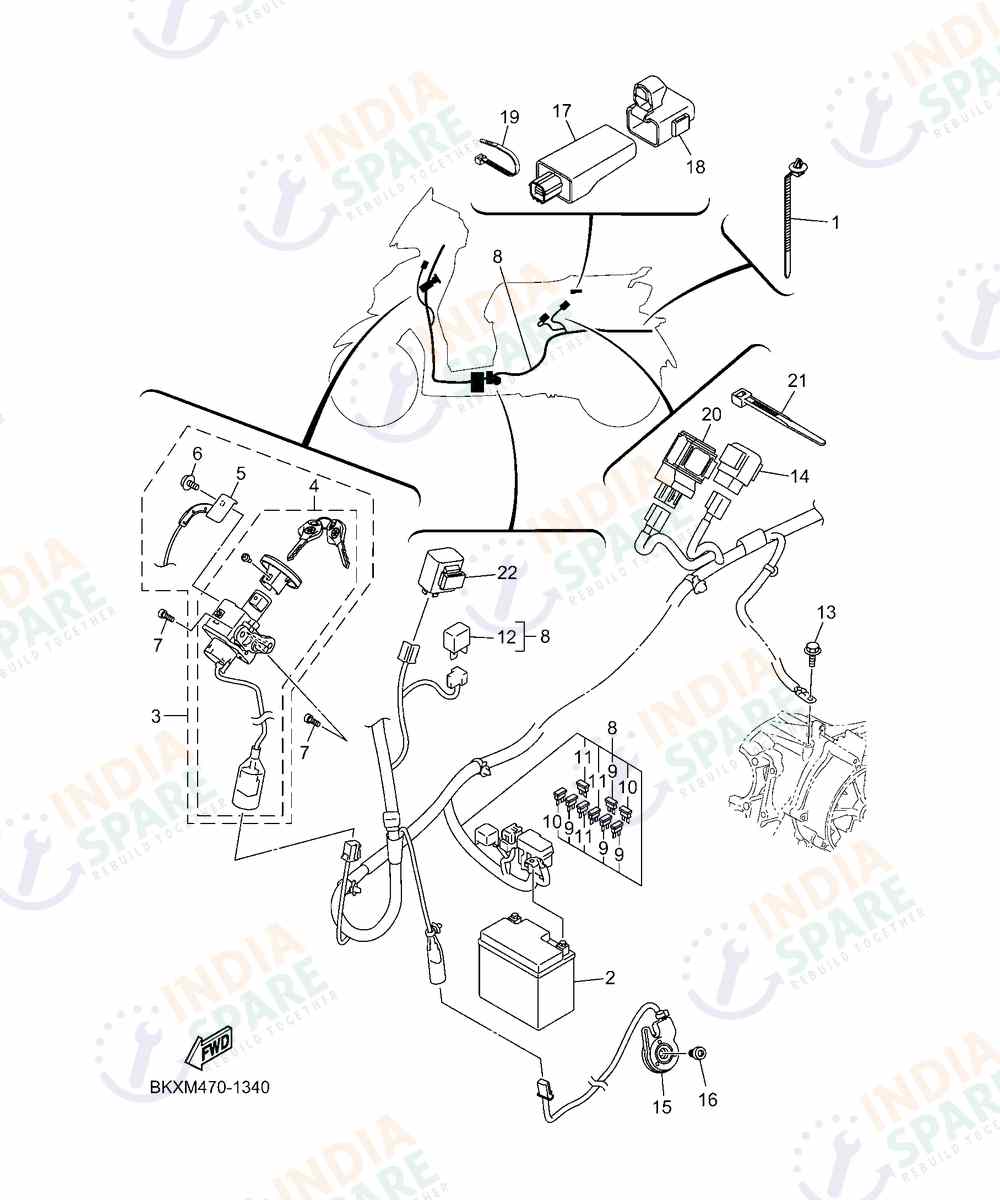 YAMAHA BKXM RAYZR 125CC Series ELECTRICAL 2